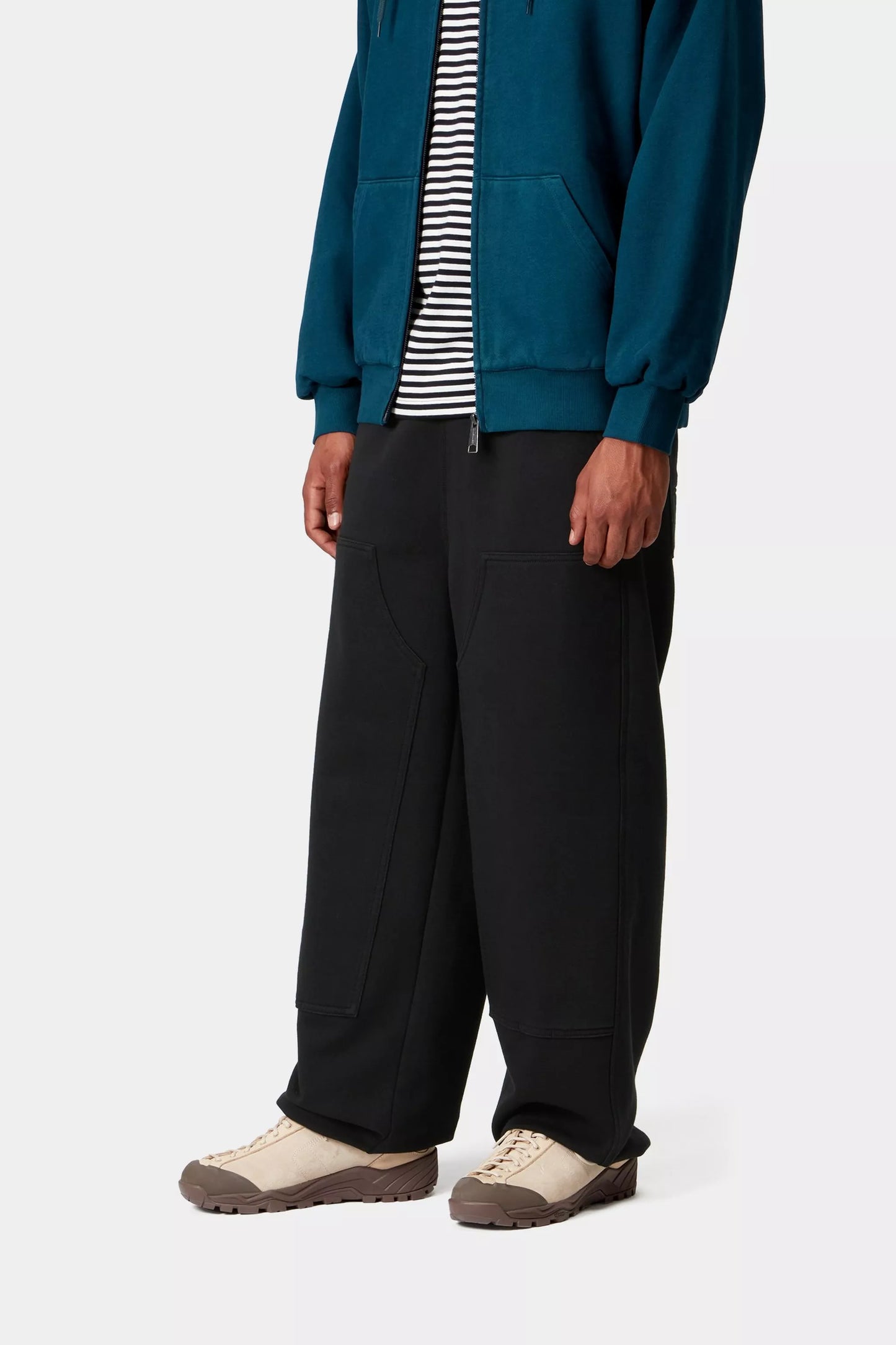 Double Knee Sweat Pant Black