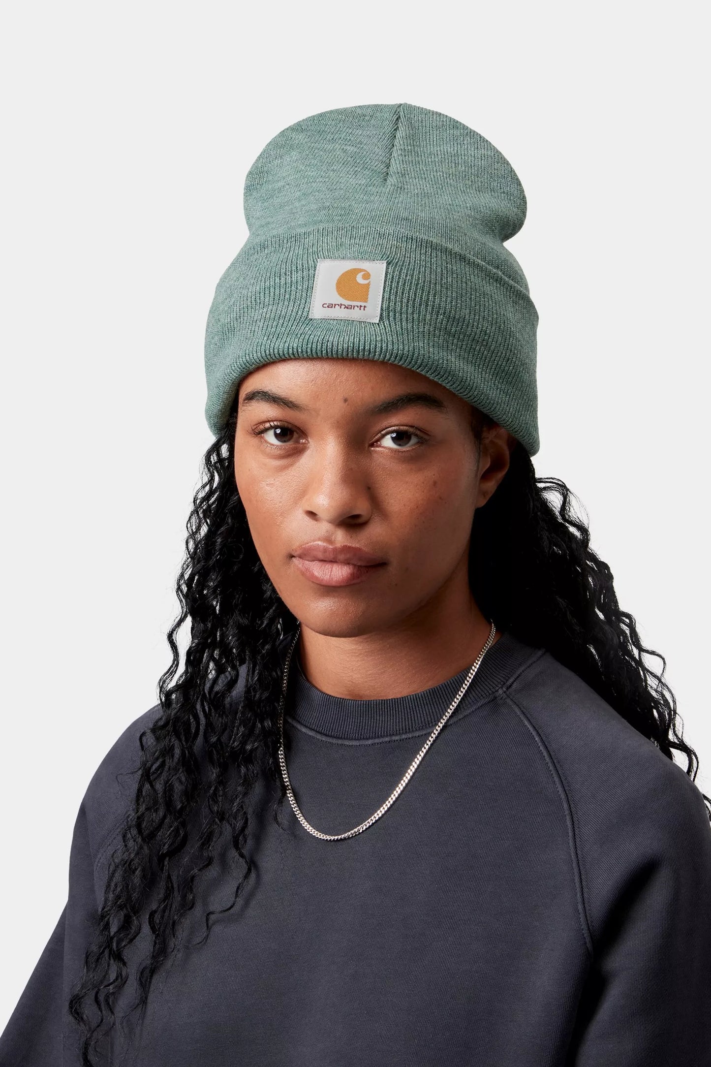 Acrylic Watch Hat Silver Pine