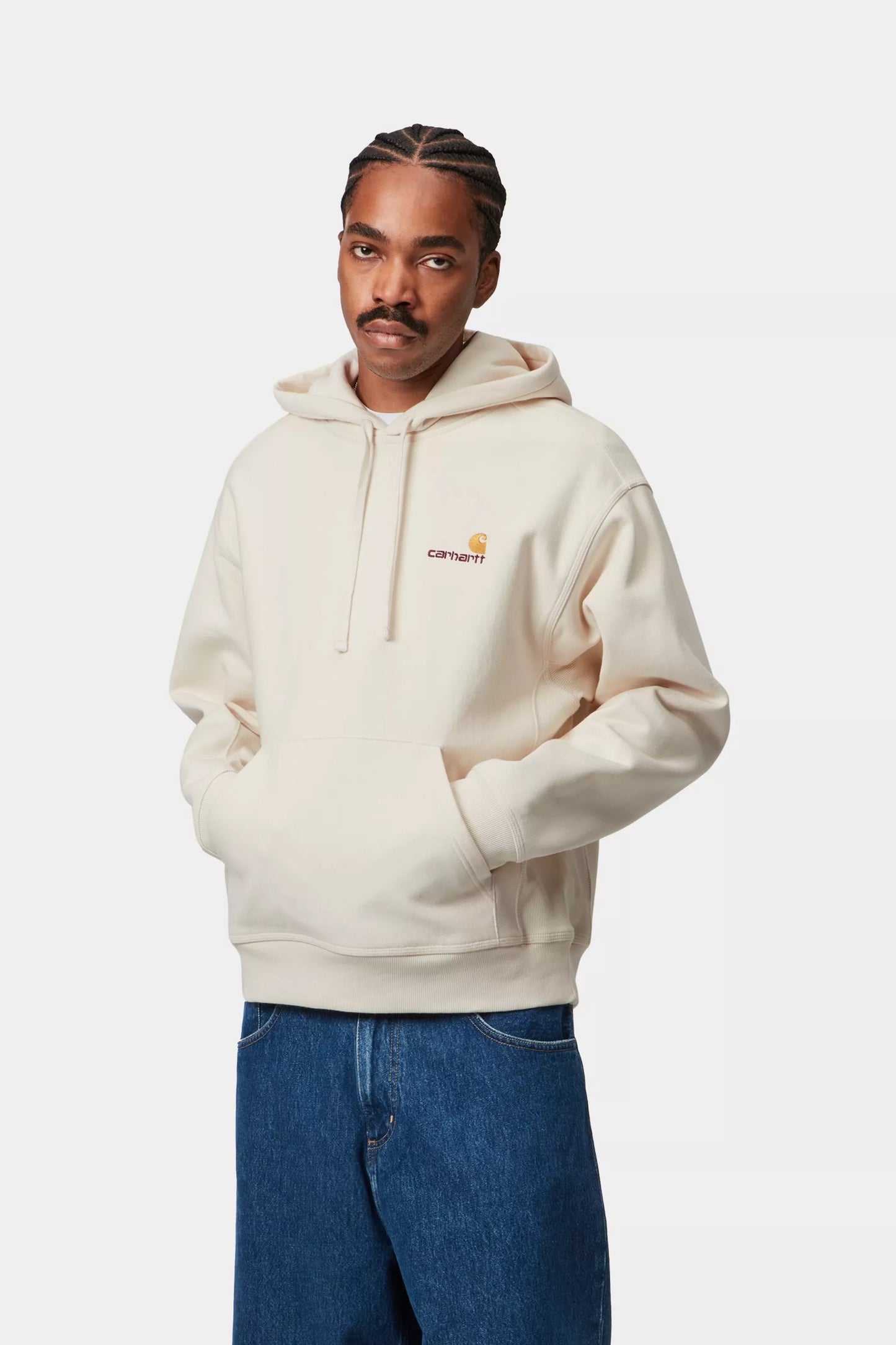 Hooded American Script Sweat Natural