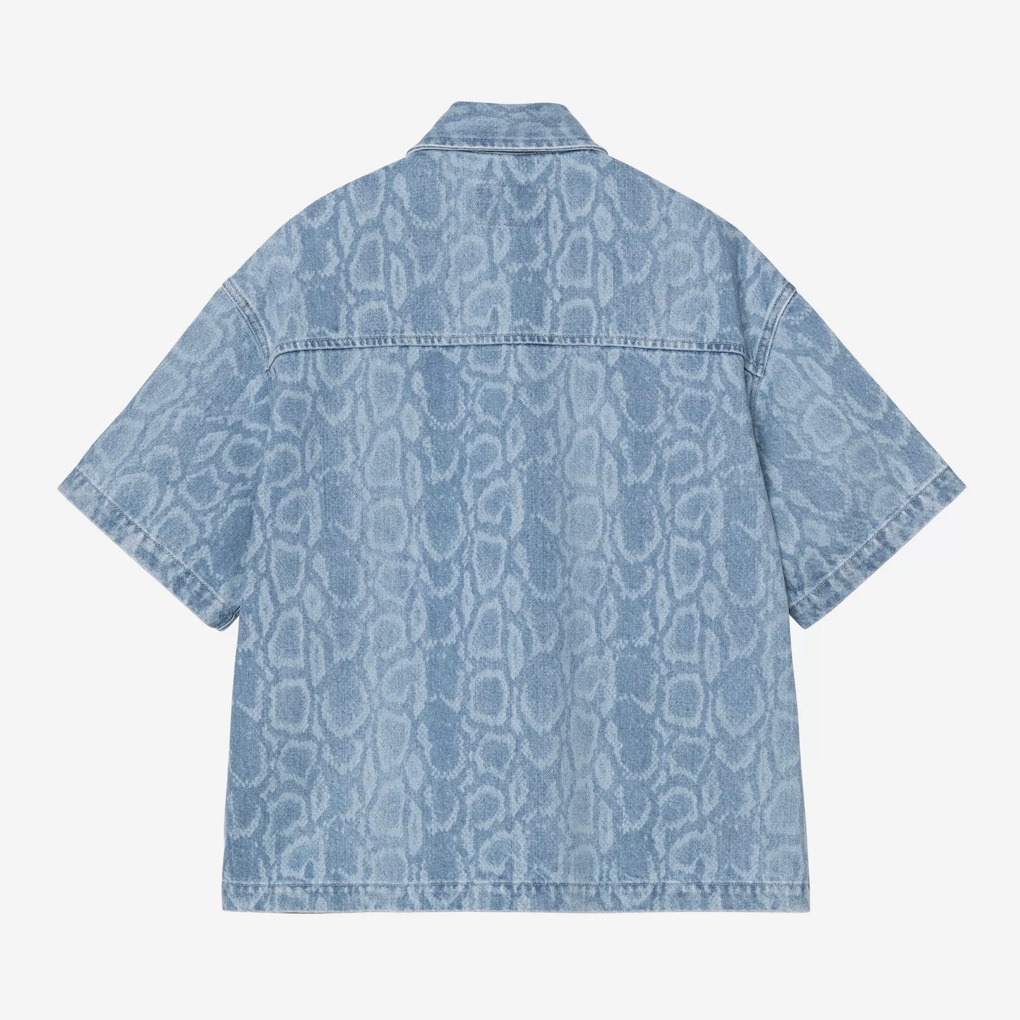 W S/S Snake Lovilia Shirt Blue Bleached