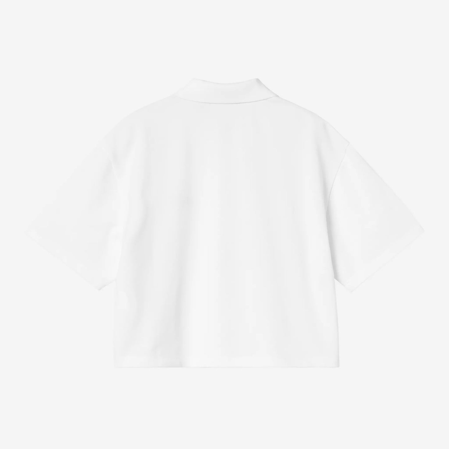 W S/S Carhartt Script Polo TS White