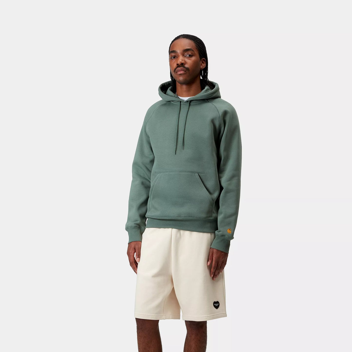 Hooded Chase Sweat Silver Pine