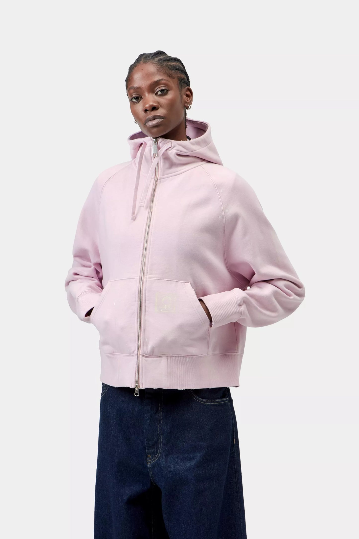 W Hooded Painter Jacket Hortensia