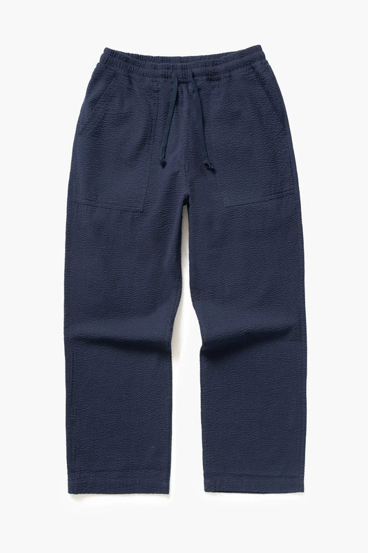 Seersucker Chef Pants Navy