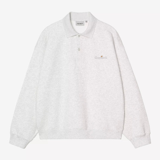 WIP Label Polo Sweat Ash Heather