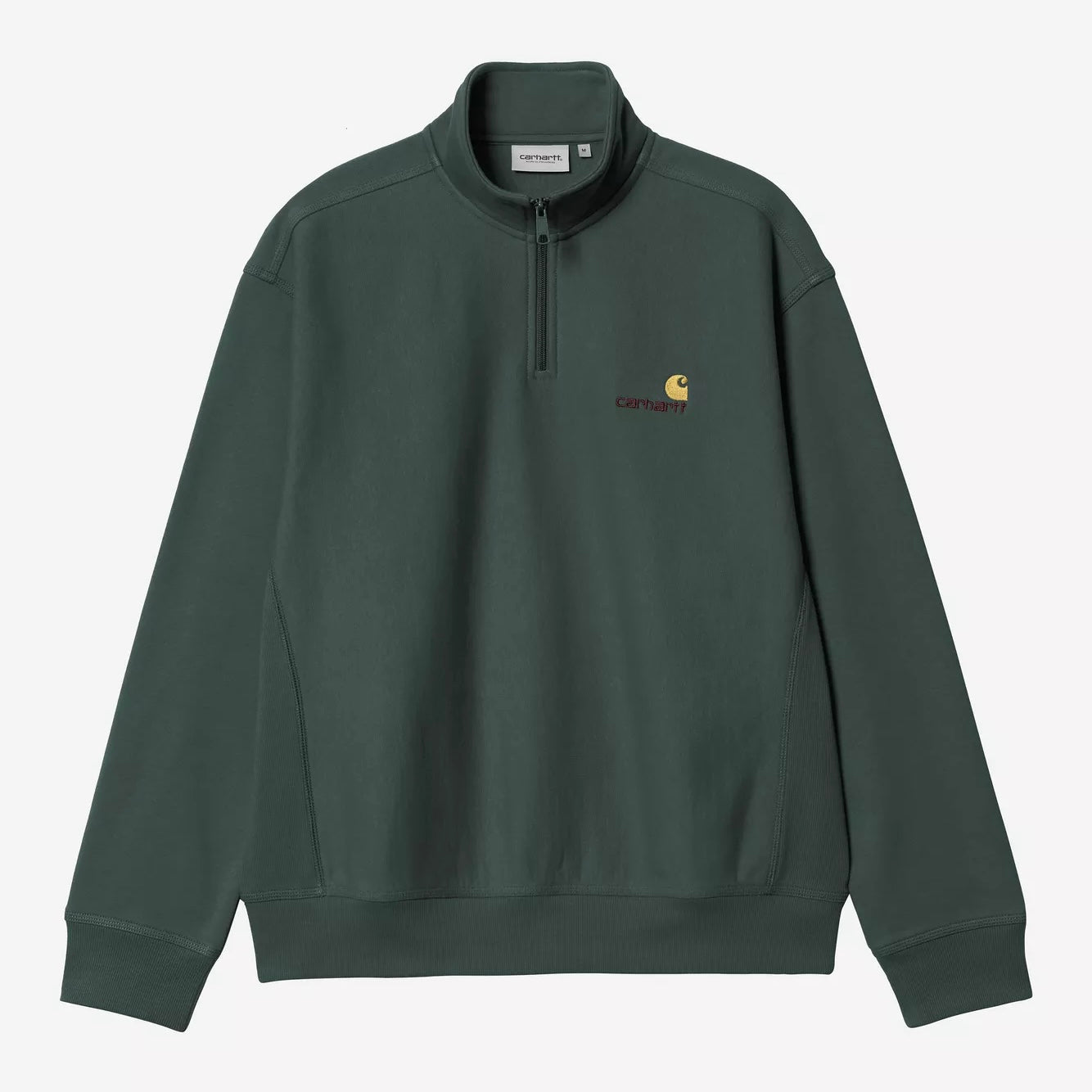 Half Zip American Script Kale Green