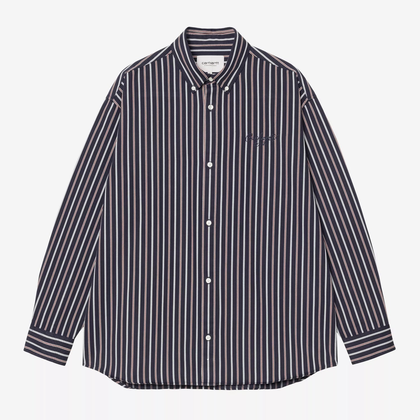 L/S Palance Shirt Stripe Dark Navy