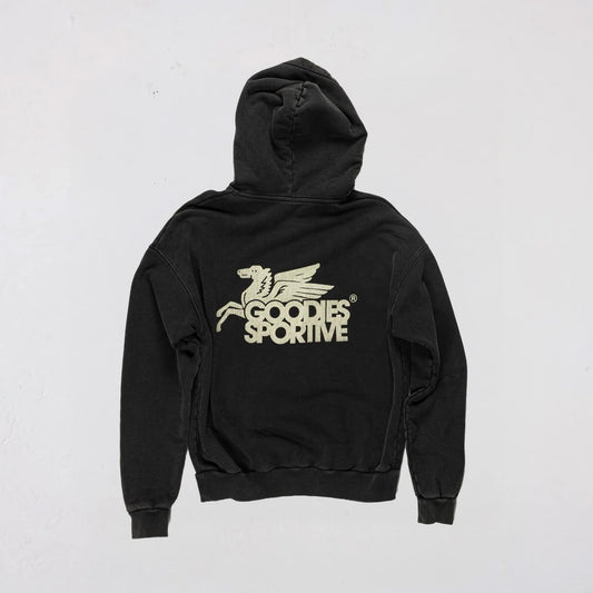 Vintage Black Pegasus Hoodie