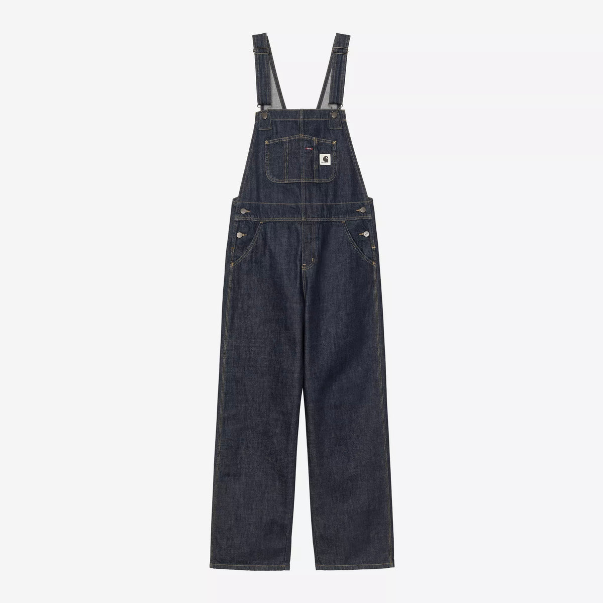 W Bib Overall Straight Blue Rinsed