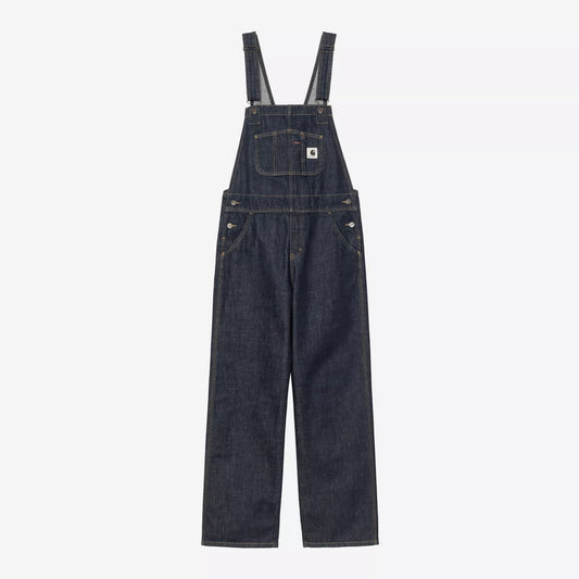 W Bib Overall Straight Blue Rinsed