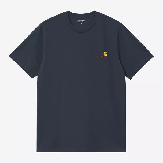 S/S American Script T-Shirt Deep Night