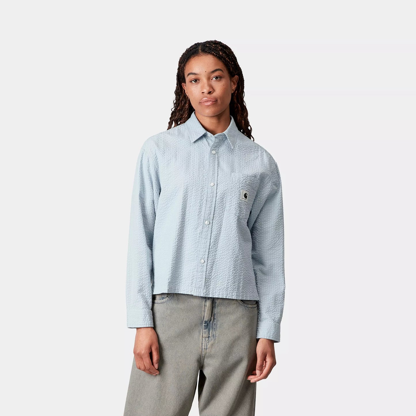 W L/S Toland Shirt Blue Fog