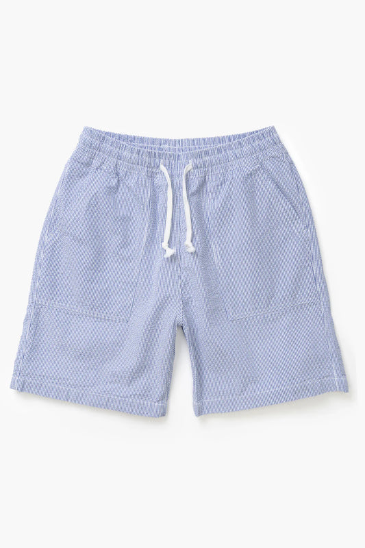 Seersucker Chef Shorts Stripe