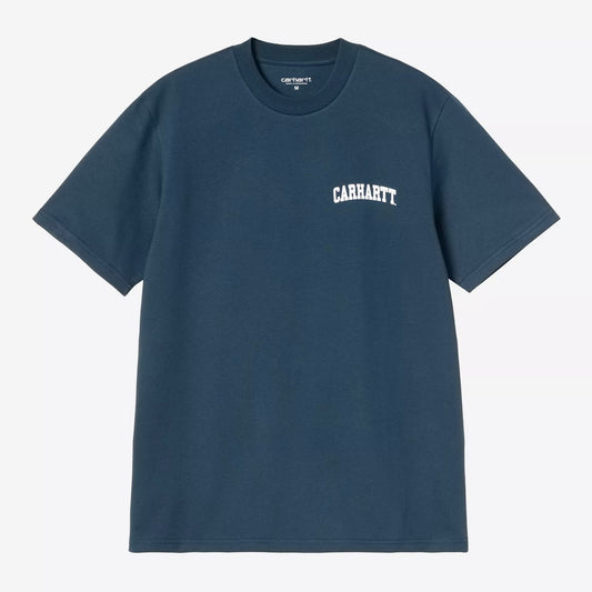 S/S University Script T-Shirt Blue River