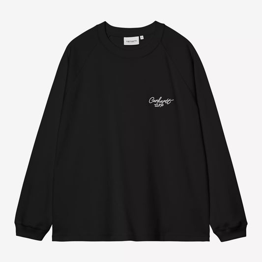 L/S Signature Rib T-Shirt Black