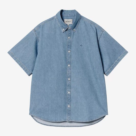 S/S Lucas Shirt Blue Bleached