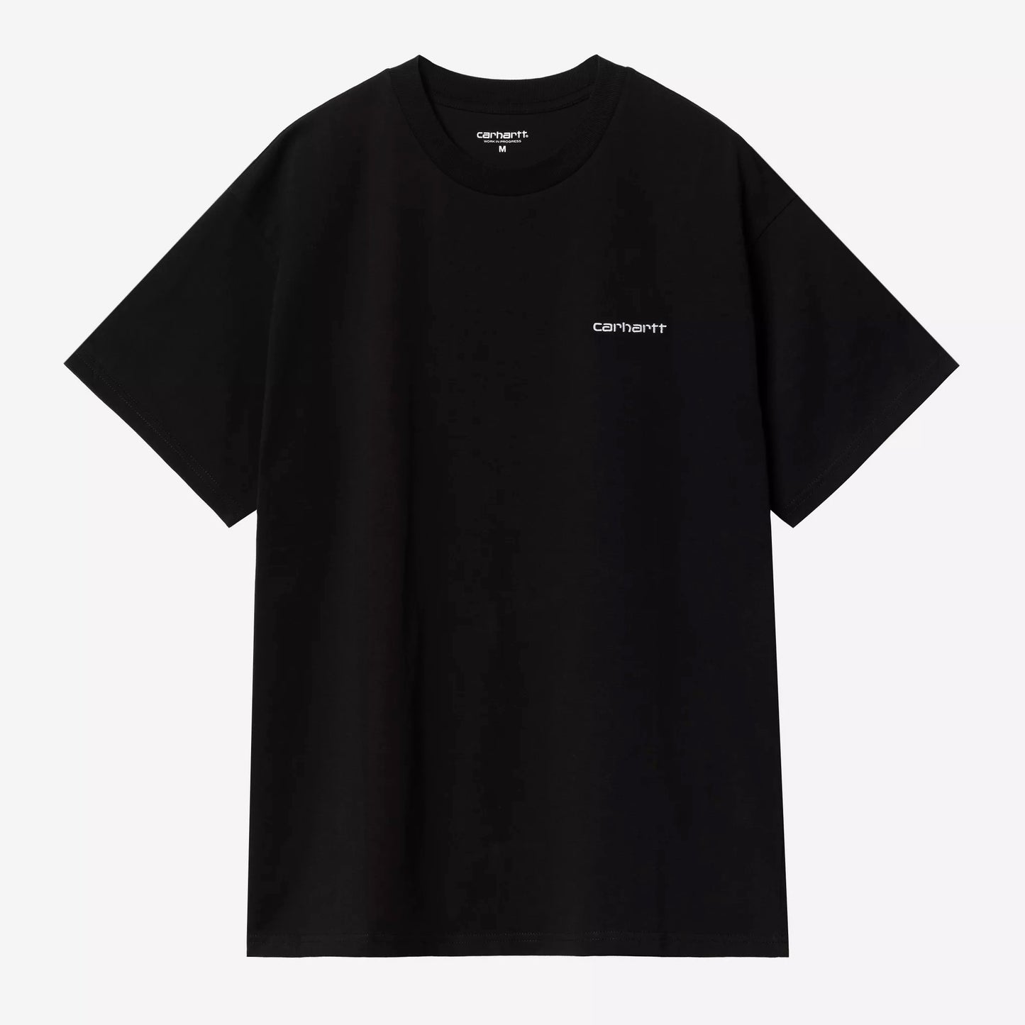 S/S Script Embroidery T-Shirt Black