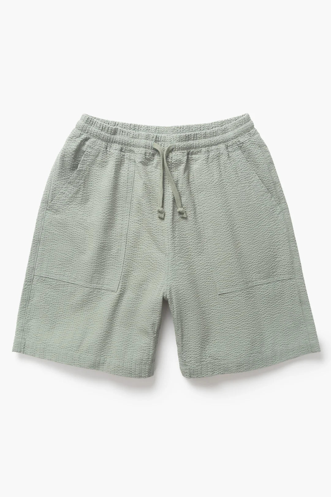 Seersucker Chef Shorts Sage