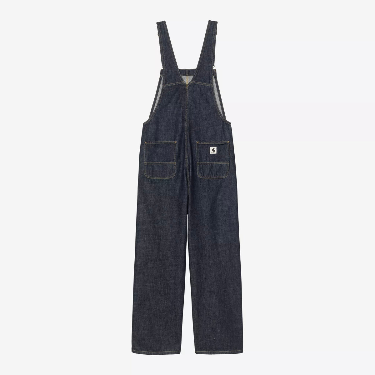 W Bib Overall Straight Blue Rinsed