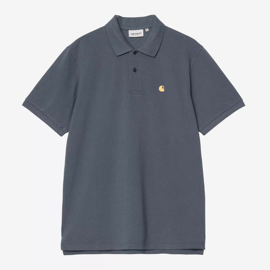 S/S Chase Pique Polo Cozy Blue