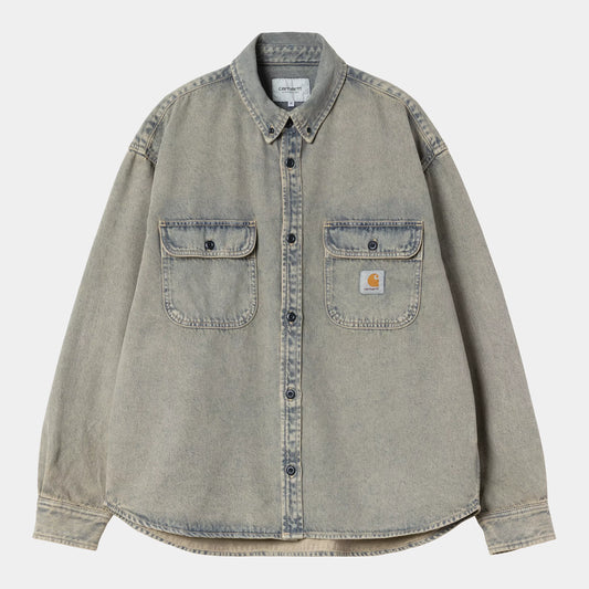 Tigan Shirt Jac Blue/Leather
