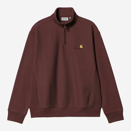 Half Zip American Script Sweat Amarone