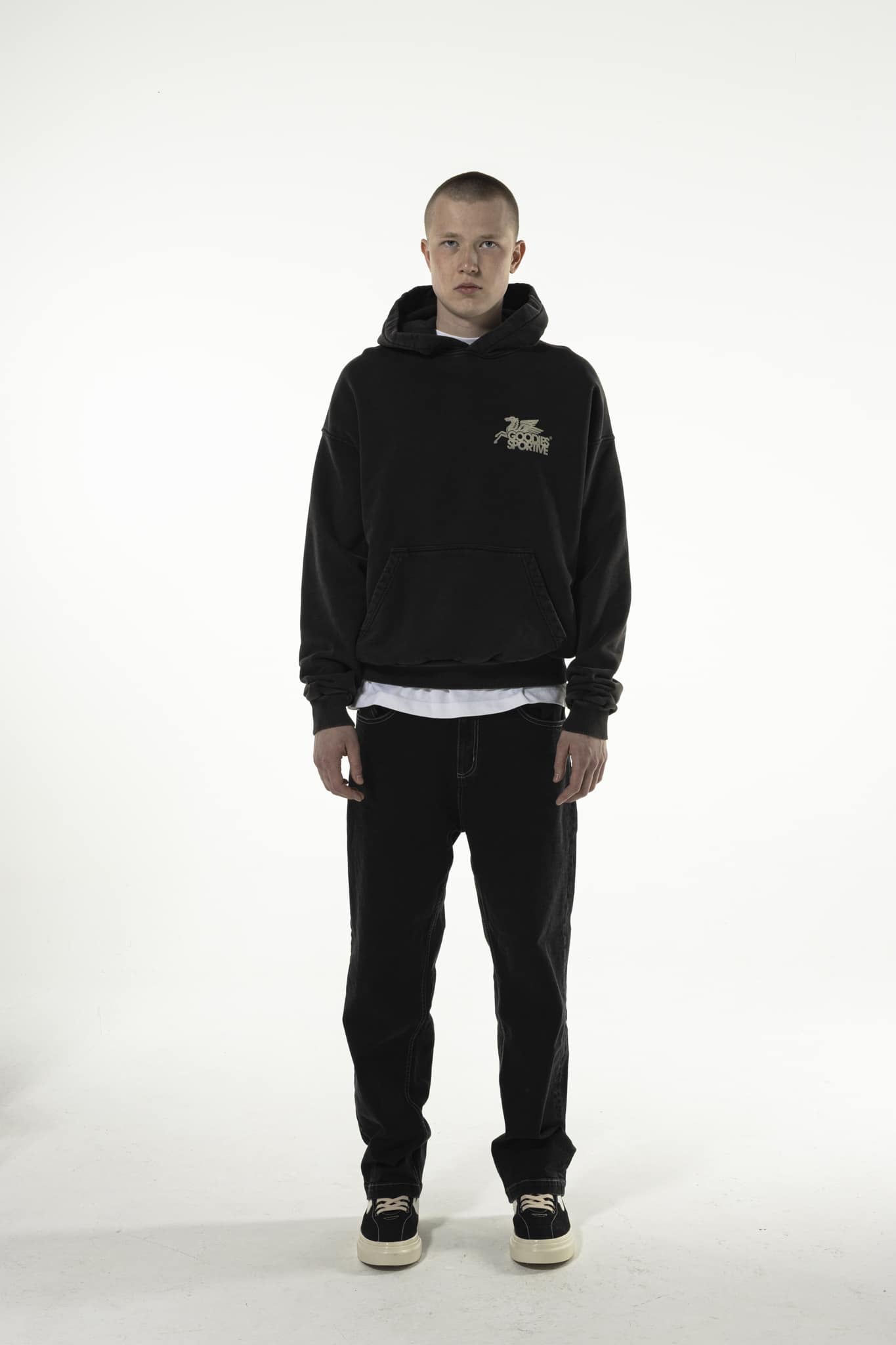 Vintage Black Pegasus Hoodie
