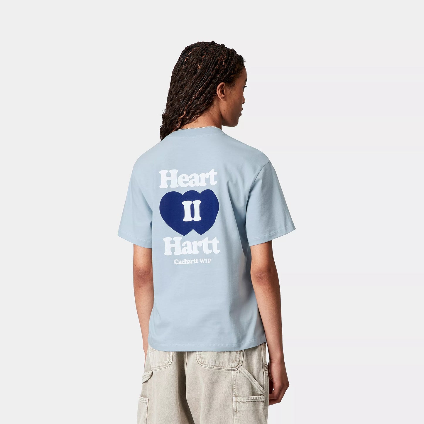 W S/S Heart II Hartt T-Shirt Blue Fog