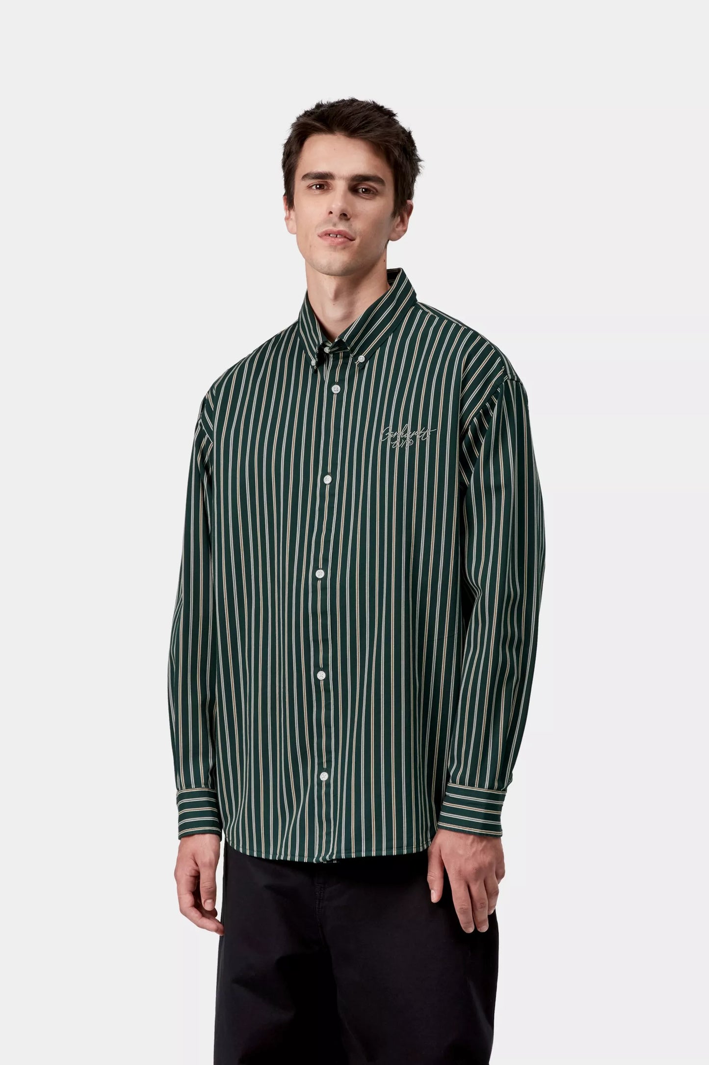 L/S Palance Shirt Stripe Deep Lagoon