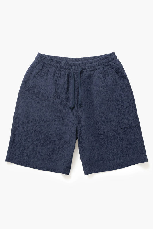 Seersucker Chef Shorts Navy