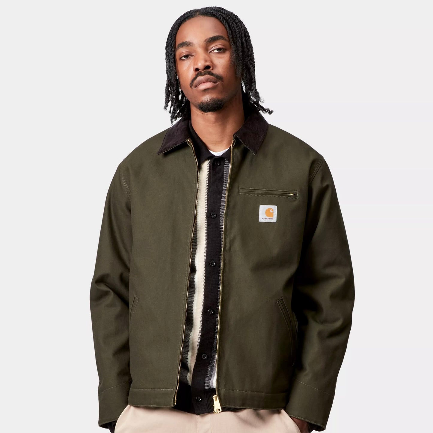 Detroit Jacket Olive Rigid