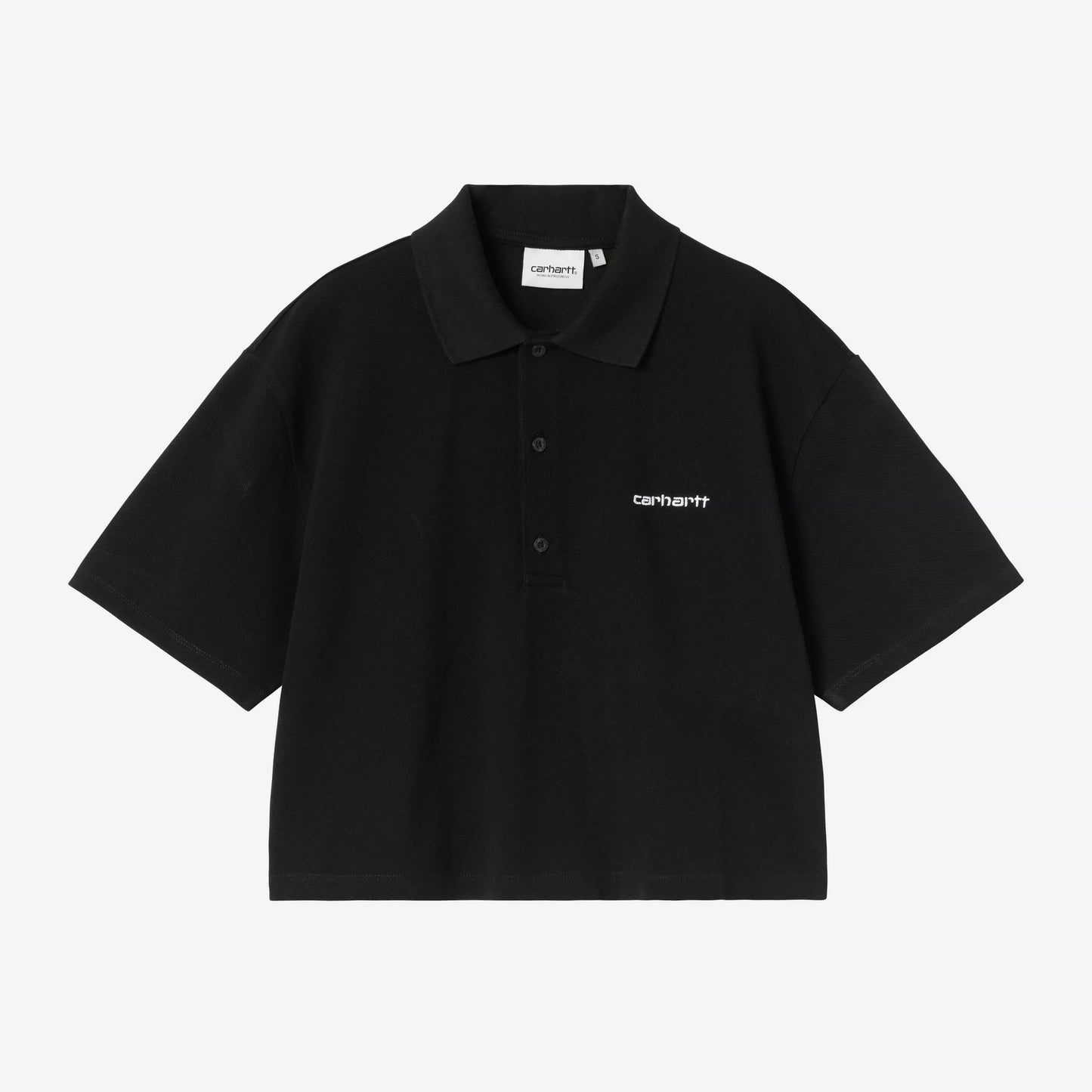 W S/S Carhartt Script Polo TS Black