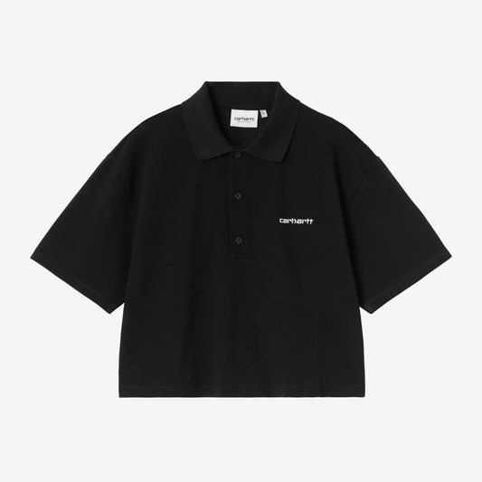 W S/S Carhartt Script Polo TS Black