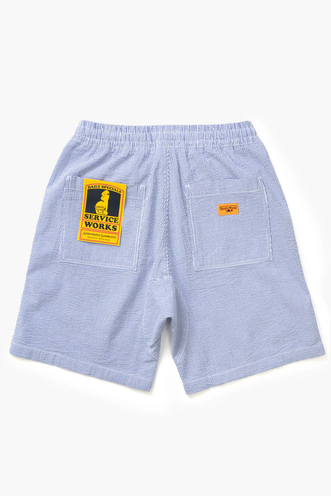 Seersucker Chef Shorts Stripe