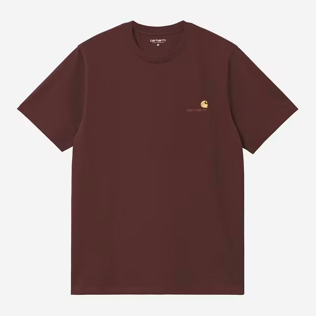 S/S American Script T-Shirt Amarone