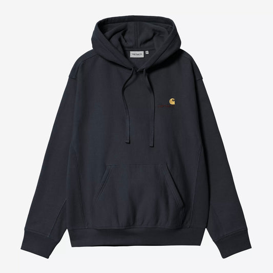 Hooded American Script Sweat Deep Night
