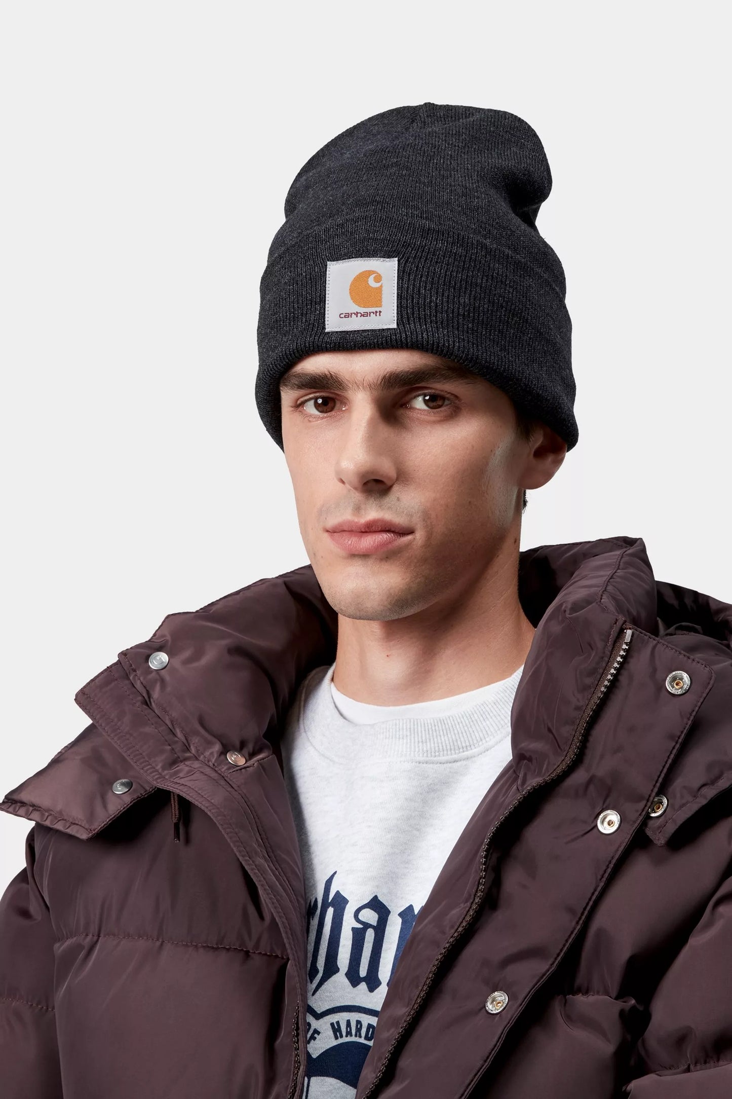 Acrylic Watch Hat Black Heather