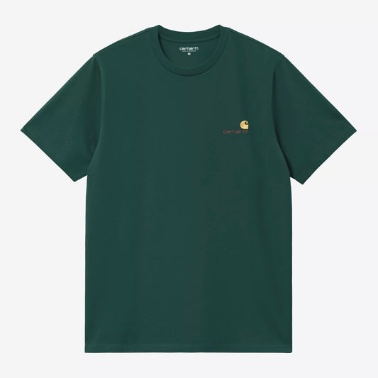 S/S American Script T-Shirt Dark Fir