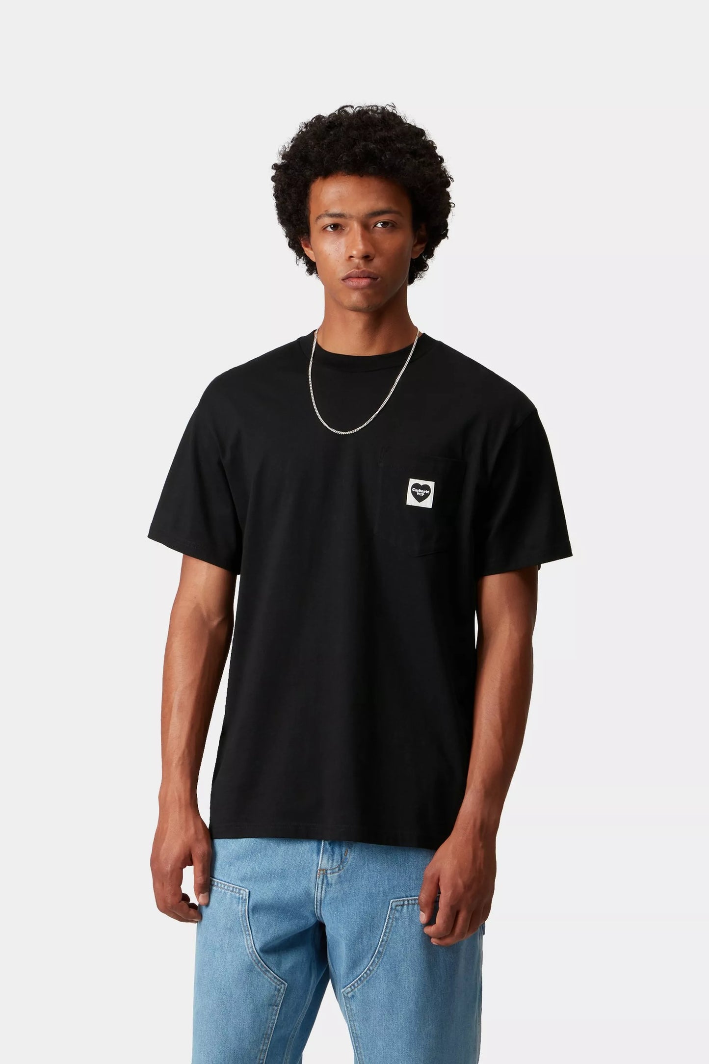S/S Pocket Heart T-Shirt Black/Black
