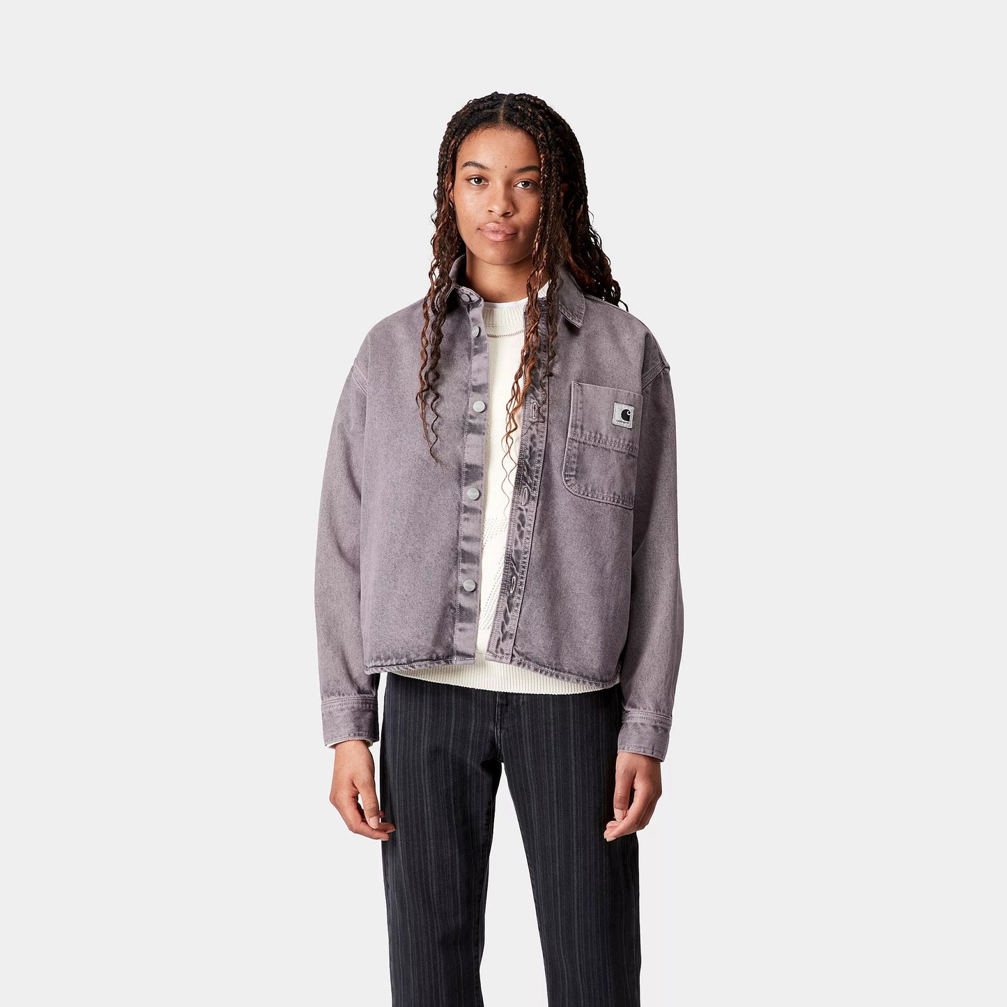 W Georgia Shirt Jac Black/Hortensia