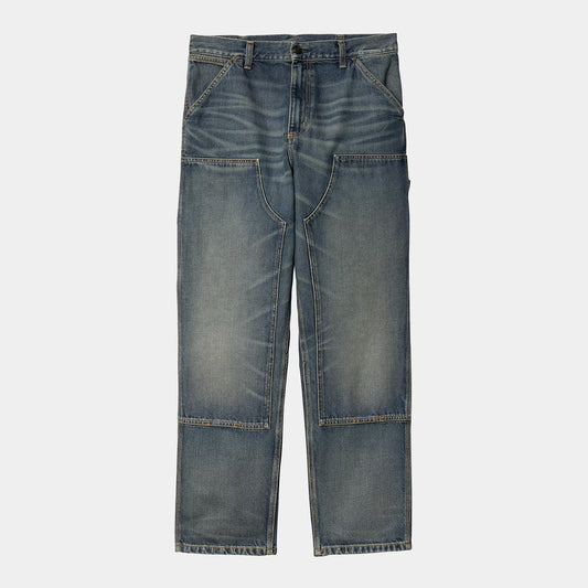 Double Knee Pant Blue Worn