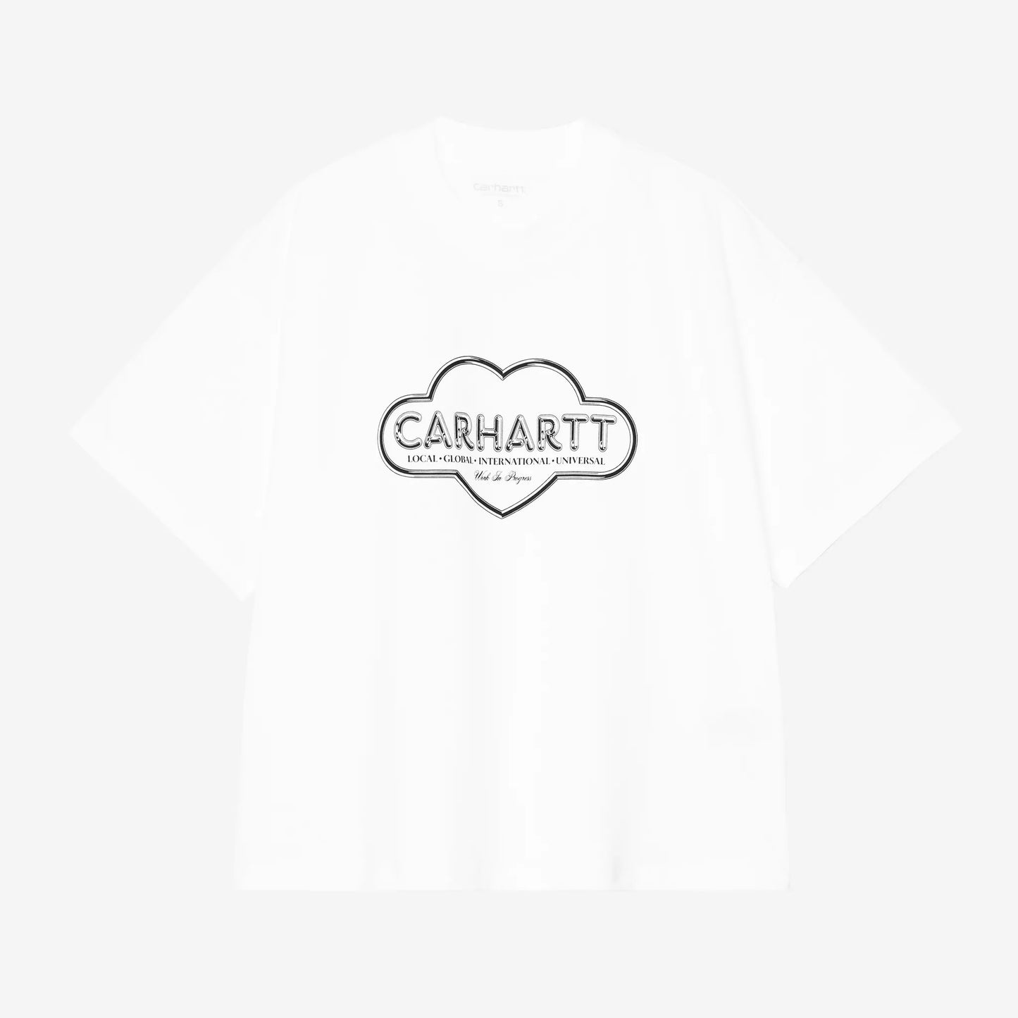 W S/S Cloud Heart T-Shirt White