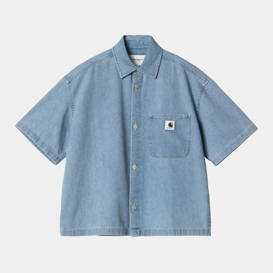 W S/S Lovilia Shirt Blue Bleached