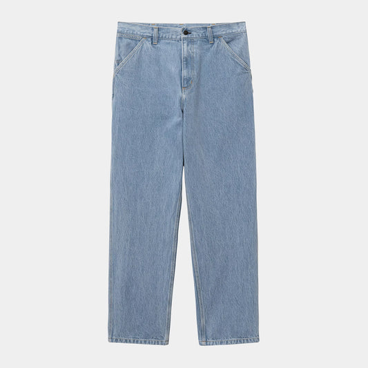 Single Knee Pant Blue Bleached