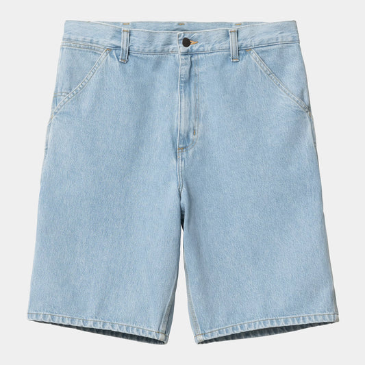Single Knee Short Blue Bleached