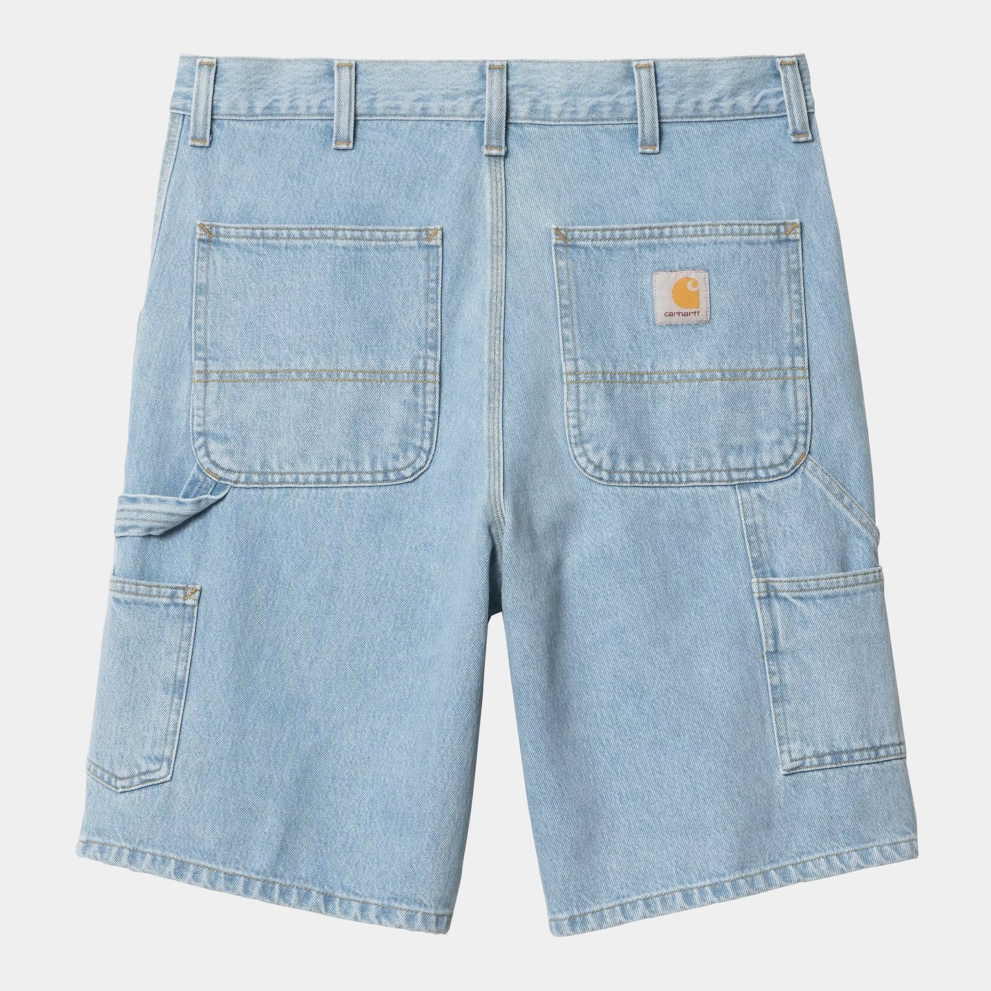 Single Knee Short Blue Bleached
