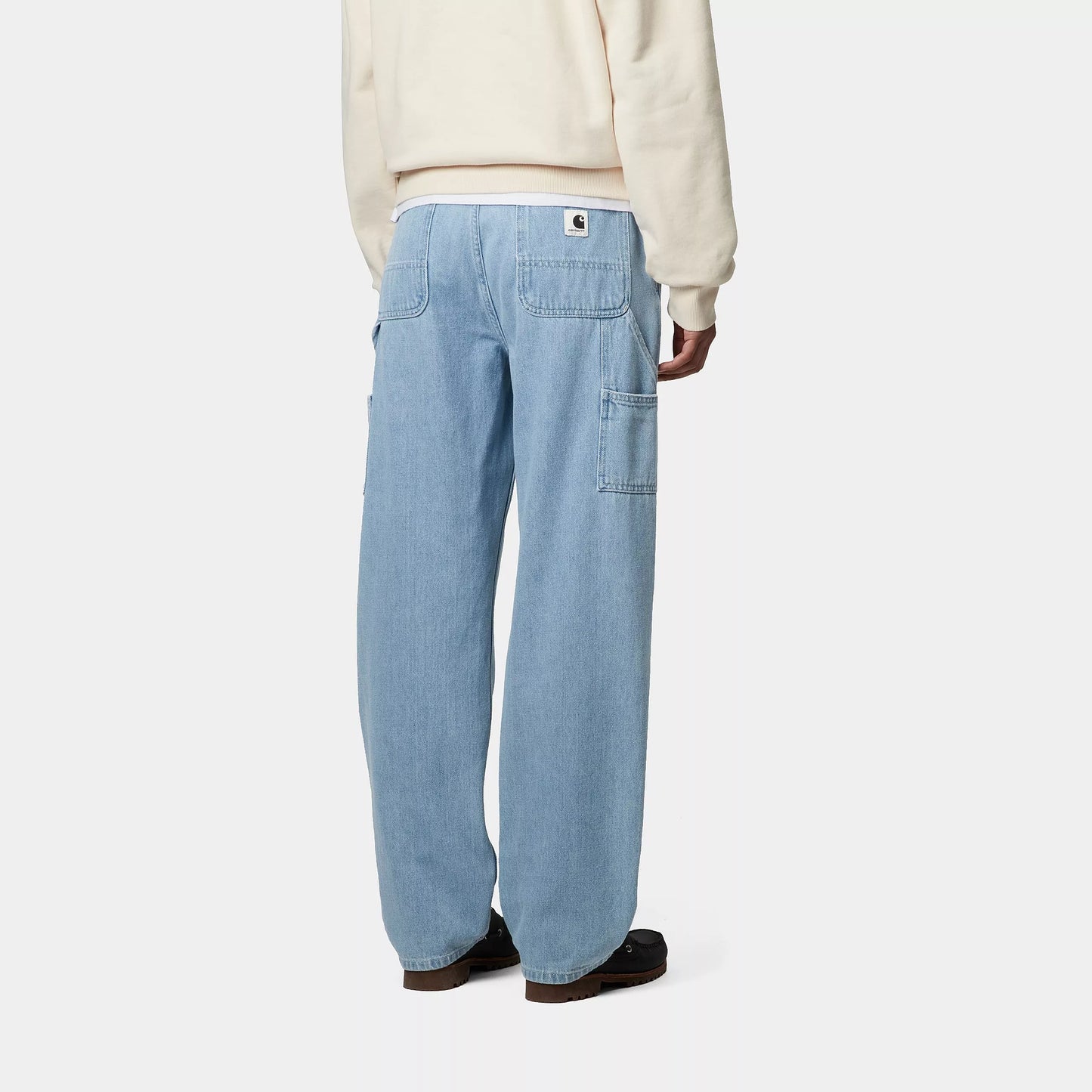 W Pierce Pant Straight Blue Bleached