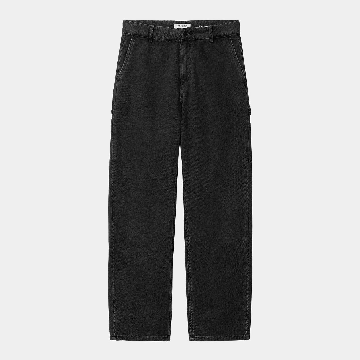 W Pierce Pant Straight Black Stone Wash