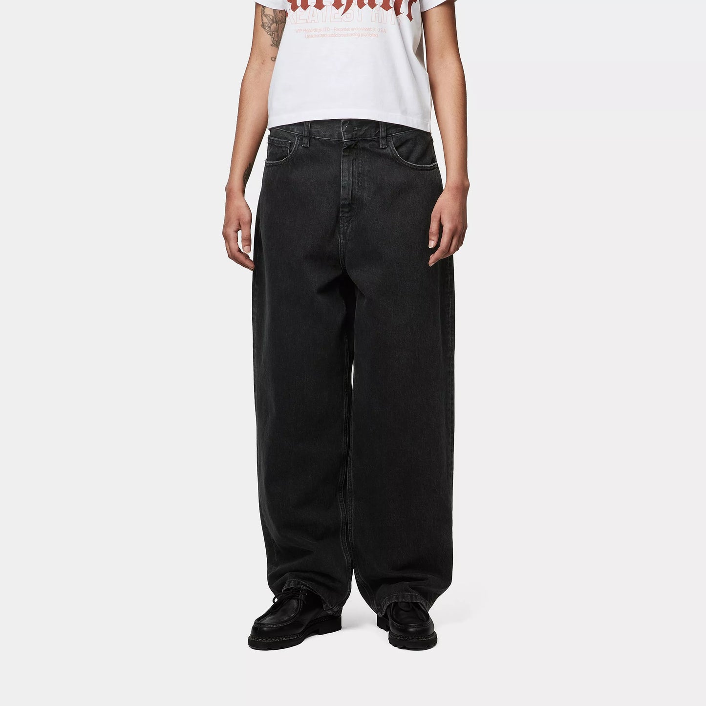 W Brandon Pant Black Stone Washed