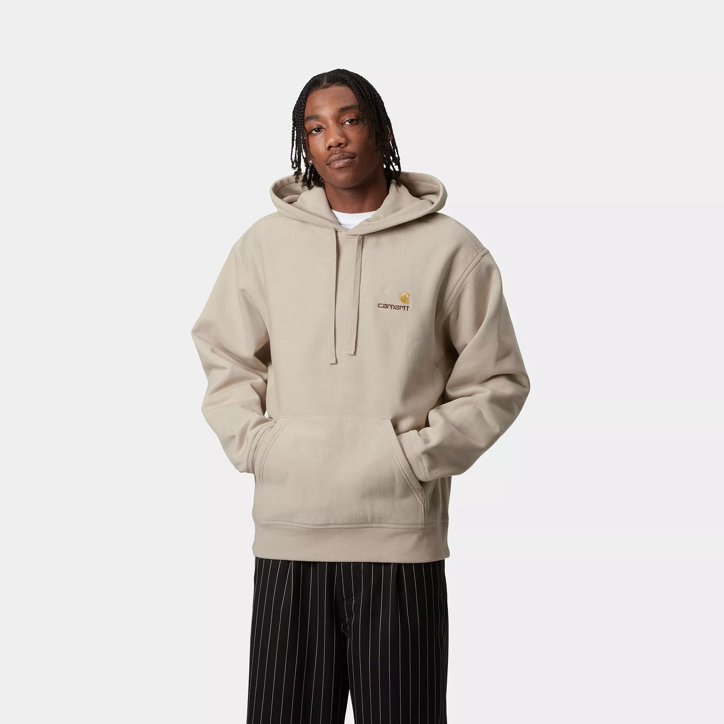 Hooded American Script Sweat Fleur De Sel